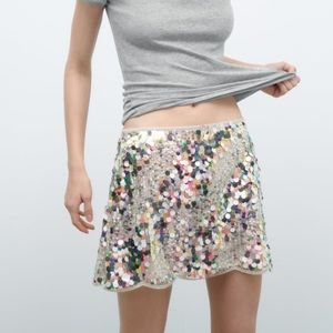 Zara Sequin Mini Skirt